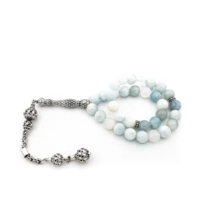 Akuamarin – Gümüş İmameli Tesbih