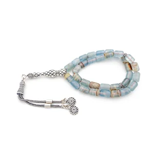 Mavi Kalsit – Gümüş İmameli Tesbih