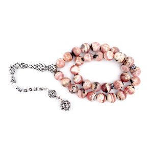 Rodokrozit Gümüş Tesbih